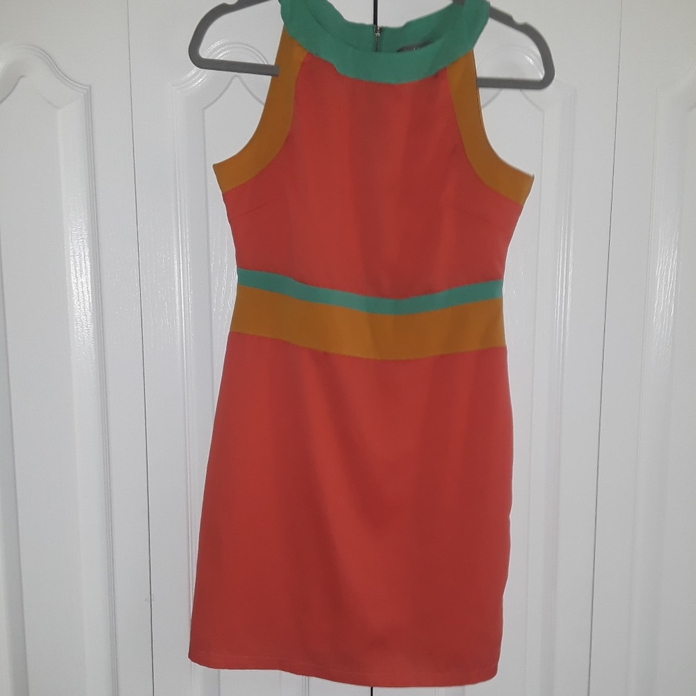 **Pre Loved** Orange/ Yellow/ green dress